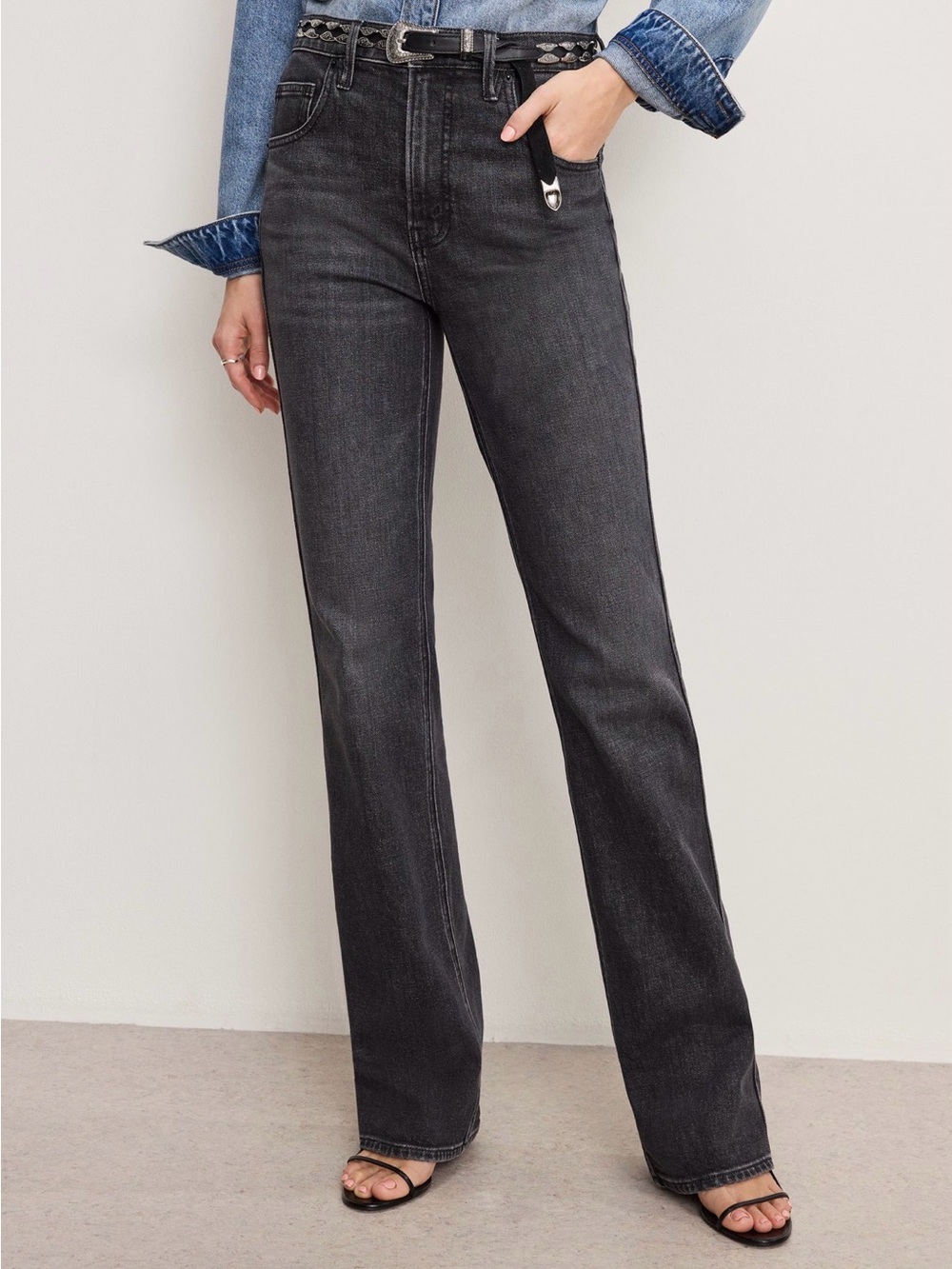 Good American Good Cowgirl Jeans Black